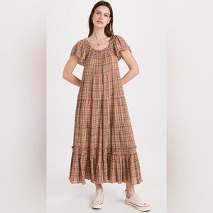 The Great The Nightingale maxi Dress cottage granny core plaid